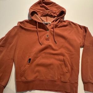 Roxy - Hooded Pullover w/ Pocket - Women's Size S - Burnt Orange